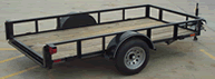 Single Axle Tailboard Ramps Trailer